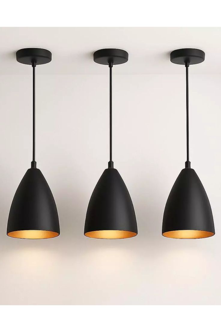 Light Pendant Ceiling Light (Black with Copper Finish)
